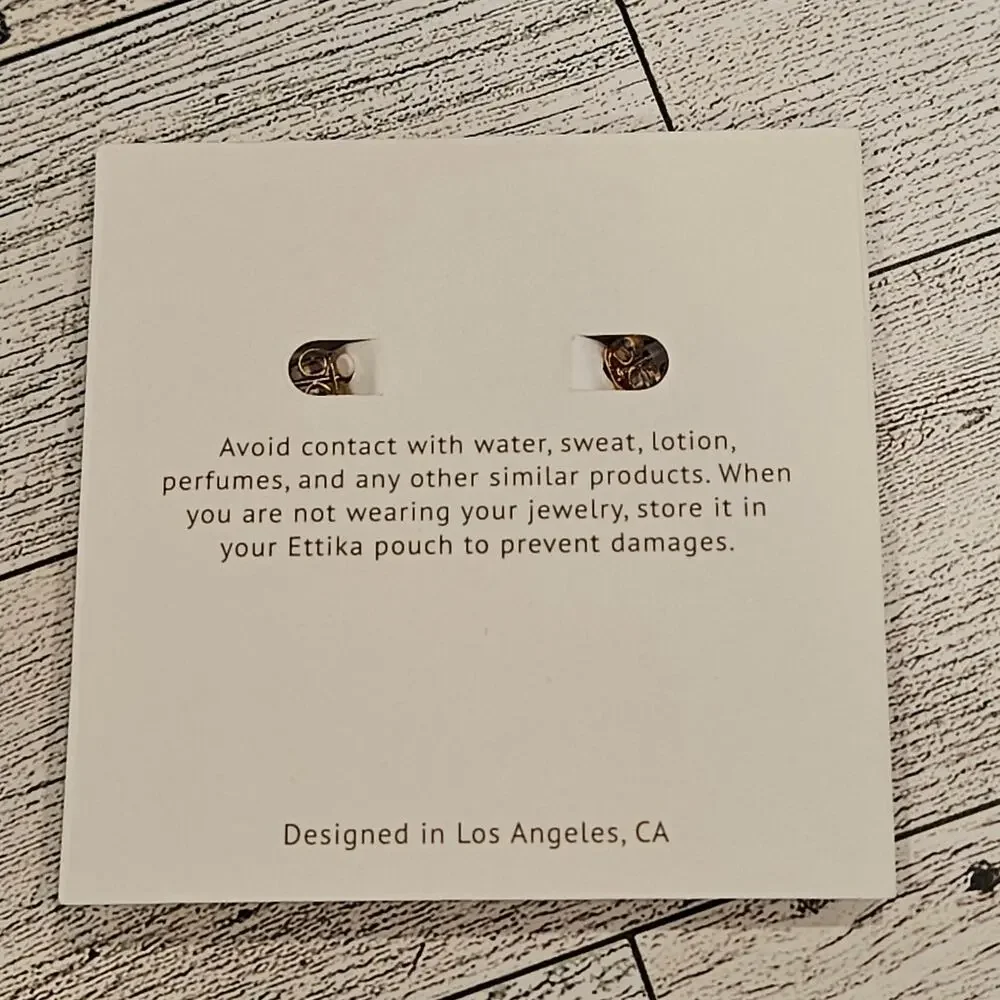 Ettika x Revolve 18K Gold Plated Round Small‎ Hoop Earrings Glam Date Night Out